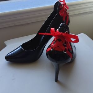 Sexy Black Patent Leather Heels